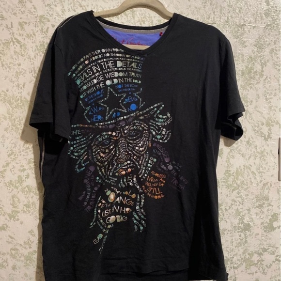 Robert Graham - Knowledge Wisdom Truth XL Black Short Sleeve - Picture 1 of 4